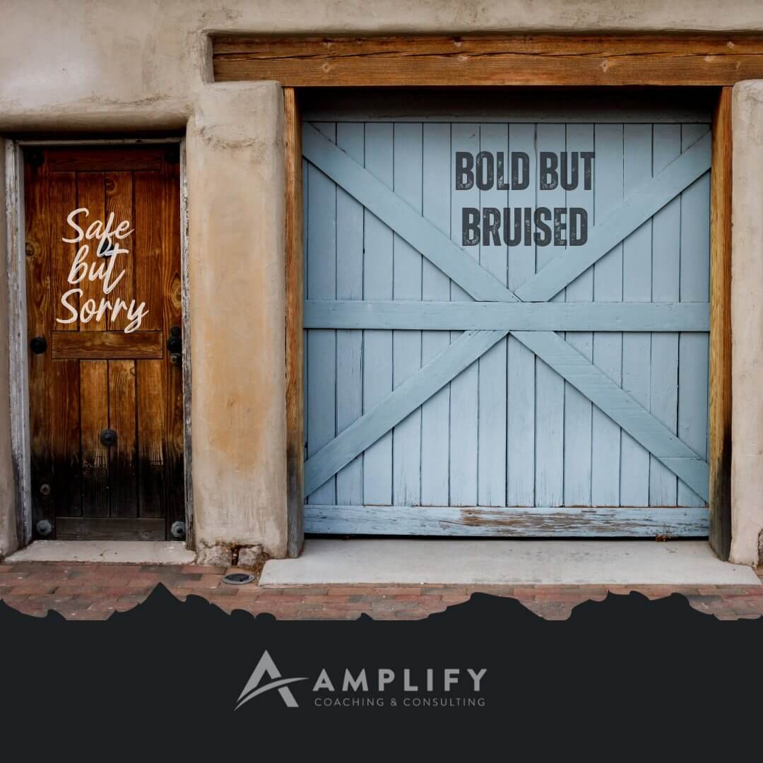 Do You Want to be “Safe & Sorry” OR “Bold & Bruised”?