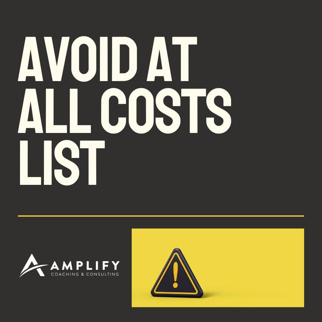 Avoid At All Costs List